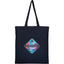 Double Stitched Organic Cotton Tote, 8 oz Embroidery - Navy - Front