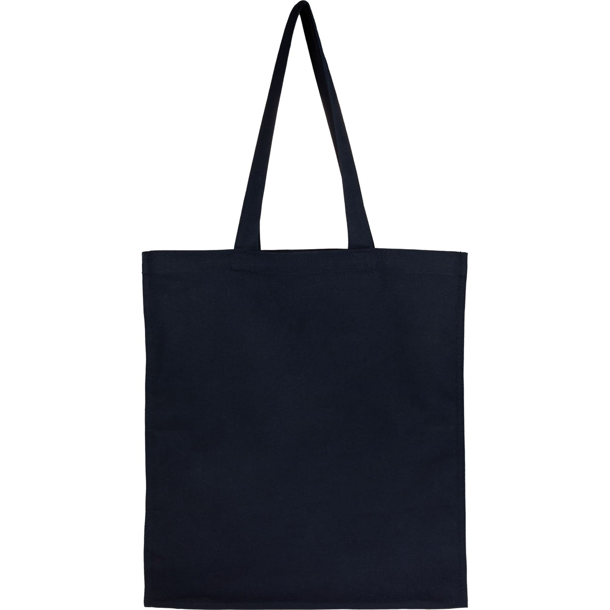 Double Stitched Organic Cotton Tote, 8 oz - Navy - Back