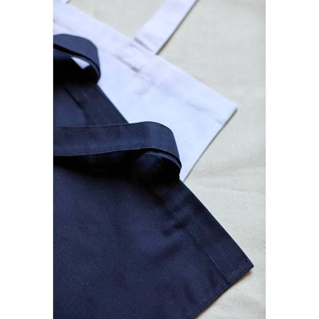 Double Stitched Organic Cotton Tote, 8 oz - Navy - Detail Front
