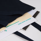 Double Stitched Organic Cotton Tote, 8 oz - Navy - Propped