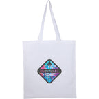 Double Stitched Organic Cotton Tote, 8 oz Transfer - White - Front