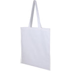Double Stitched Organic Cotton Tote, 8 oz - White - Left Angle