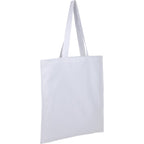 Double Stitched Organic Cotton Tote, 8 oz - White - Right Angle