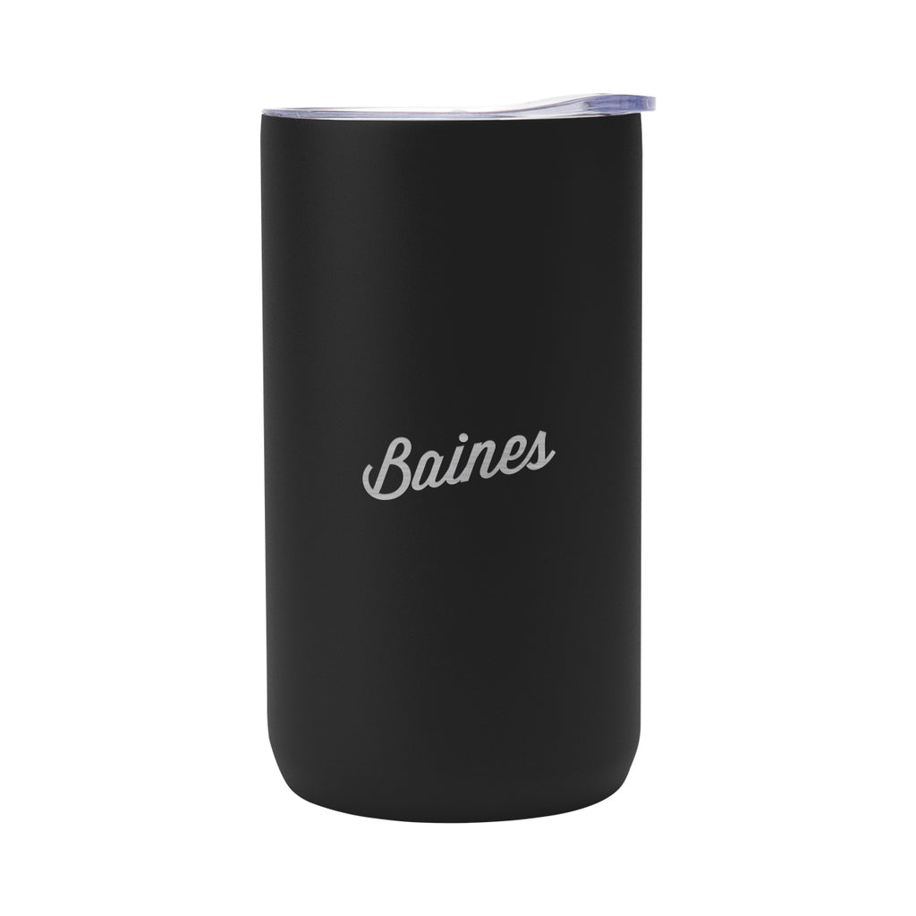Double Walled Can Cooler, Four-Way, 12 oz - Black - Laser Engraving