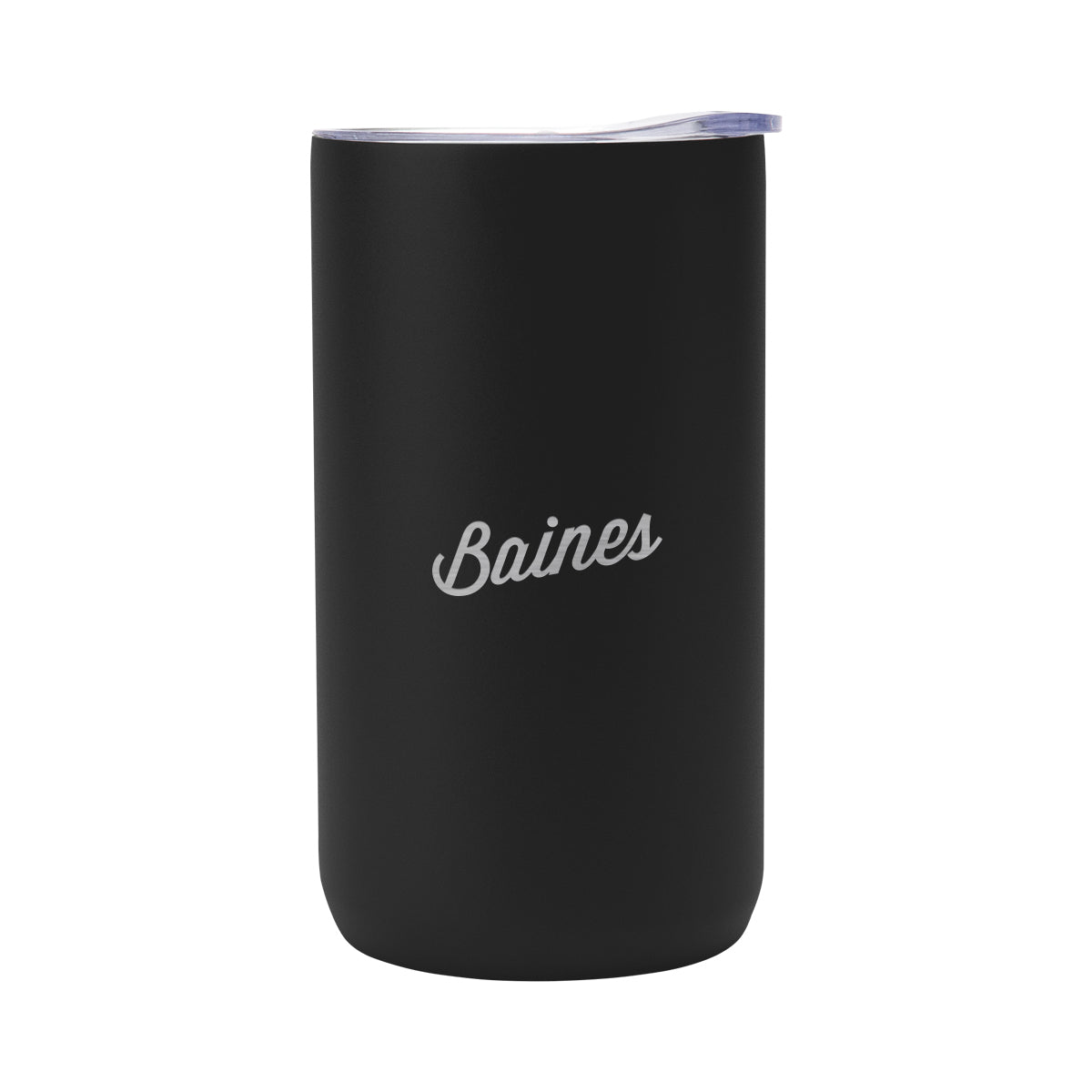 Double Walled Can Cooler, Four-Way, 12 oz - Black - Laser Engraving
