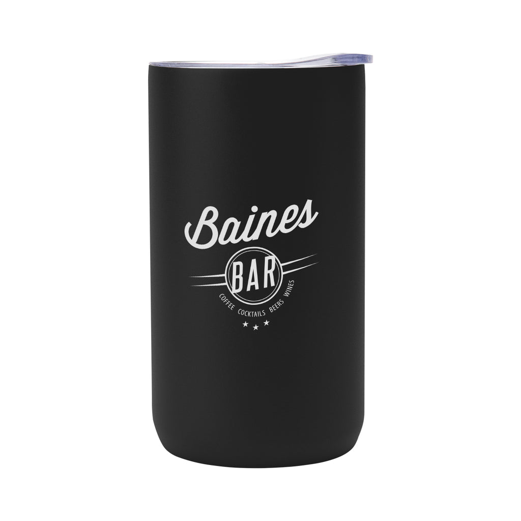 Double Walled Can Cooler, Four-Way, 12 oz - Black - Silk Screen