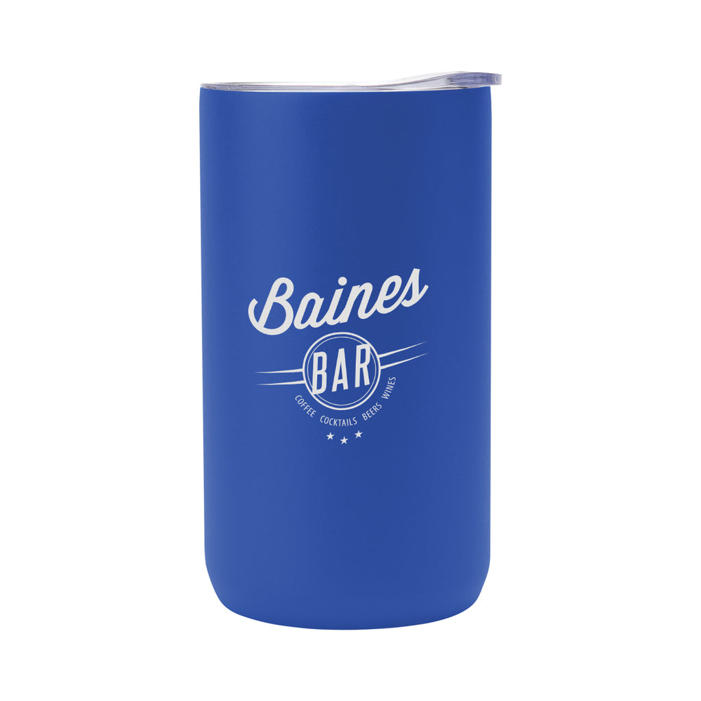 Double Walled Can Cooler, Four-Way, 12 oz - Blue - Silk Screen