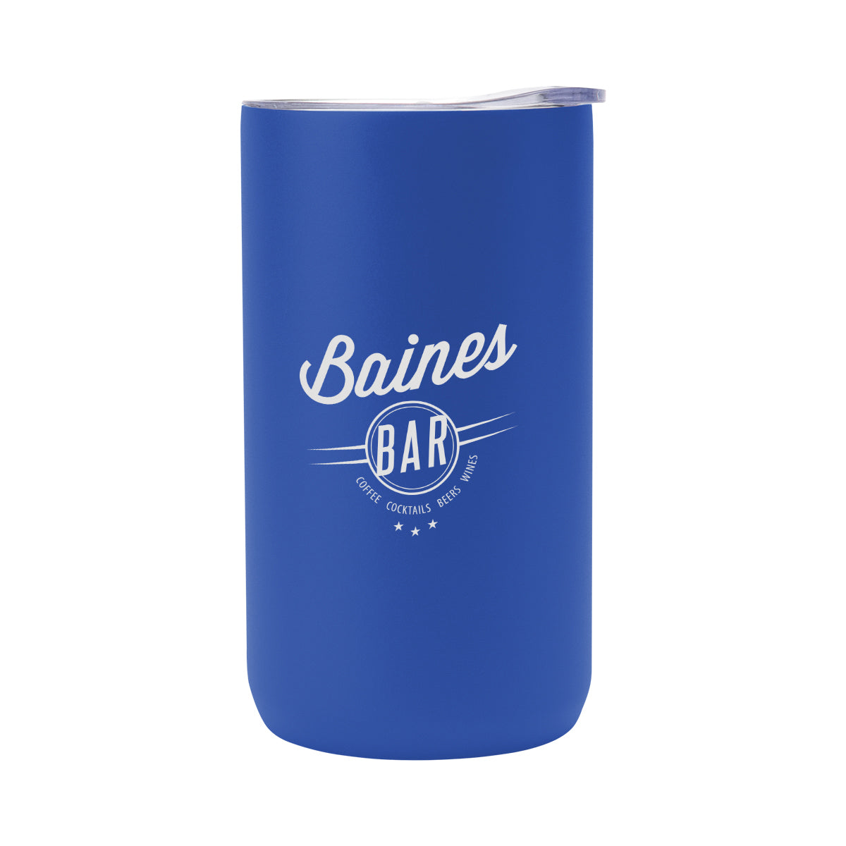 Double Walled Can Cooler, Four-Way, 12 oz - Blue - Silk Screen