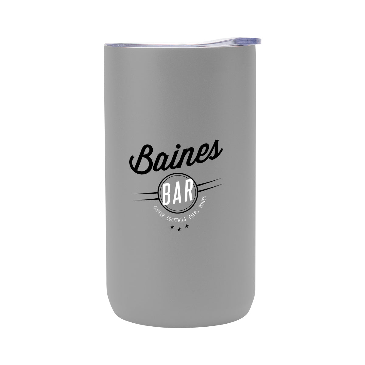 Double Walled Can Cooler, Four-Way, 12 oz - Gray - Colorbrite