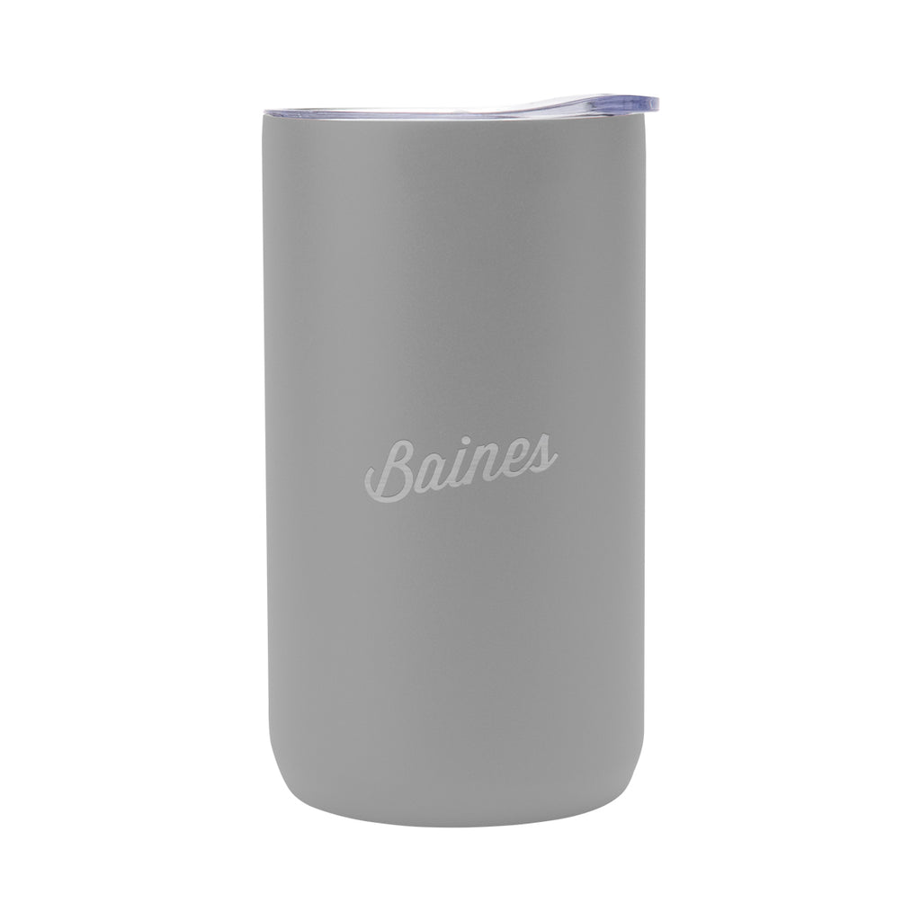 Double Walled Can Cooler, Four-Way, 12 oz - Gray - Laser Engraving