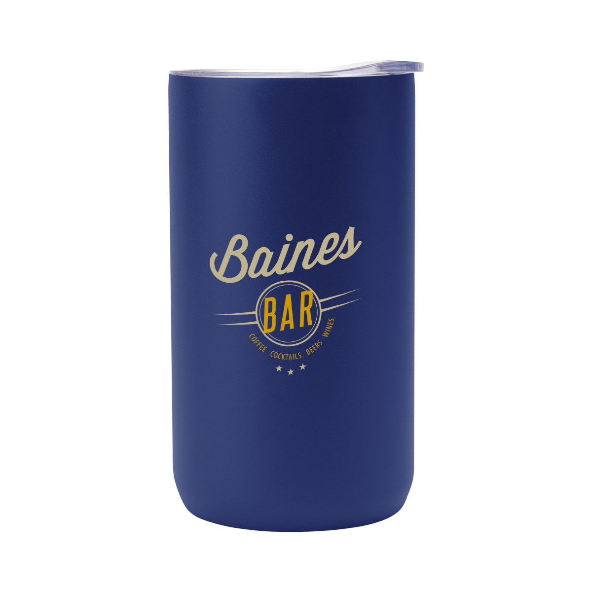 Double Walled Can Cooler, Four-Way, 12 oz - Navy - Colorbrite