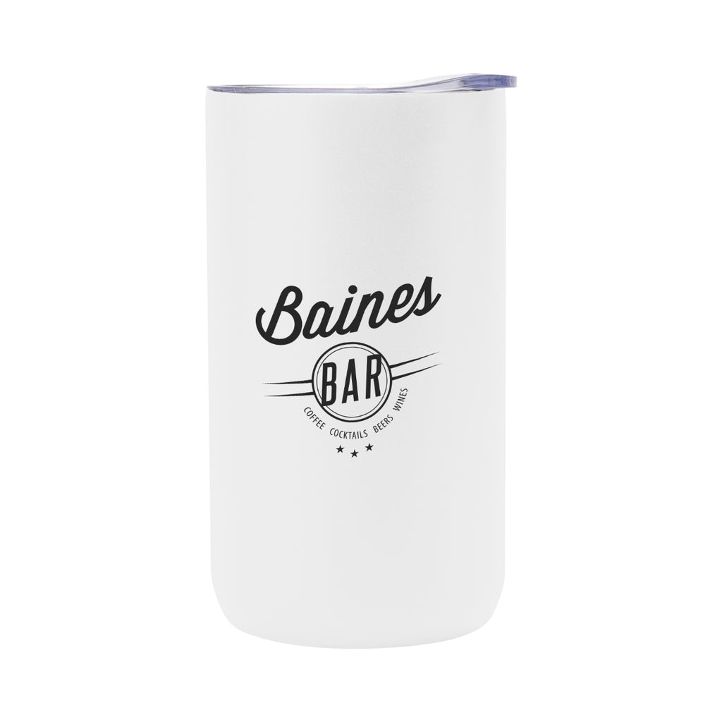 Double Walled Can Cooler, Four-Way, 12 oz - White - Silk Screen