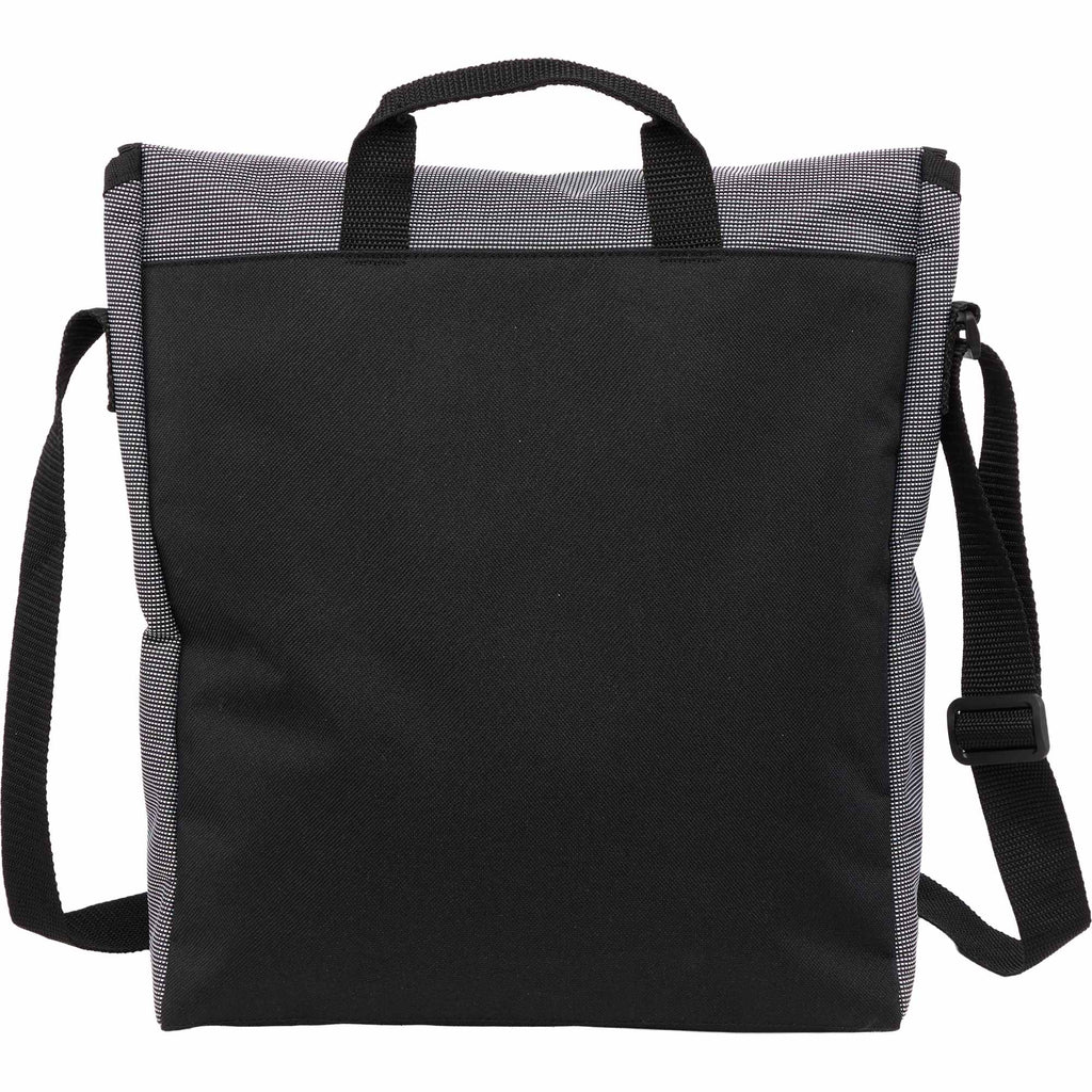 Dover Messenger Bag with Laptop Sleeve in Recycled PET - Gray - Back