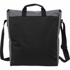Dover Messenger Bag with Laptop Sleeve in Recycled PET - Gray - Back