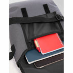 Dover Messenger Bag with Laptop Sleeve in Recycled PET - Gray - Propped