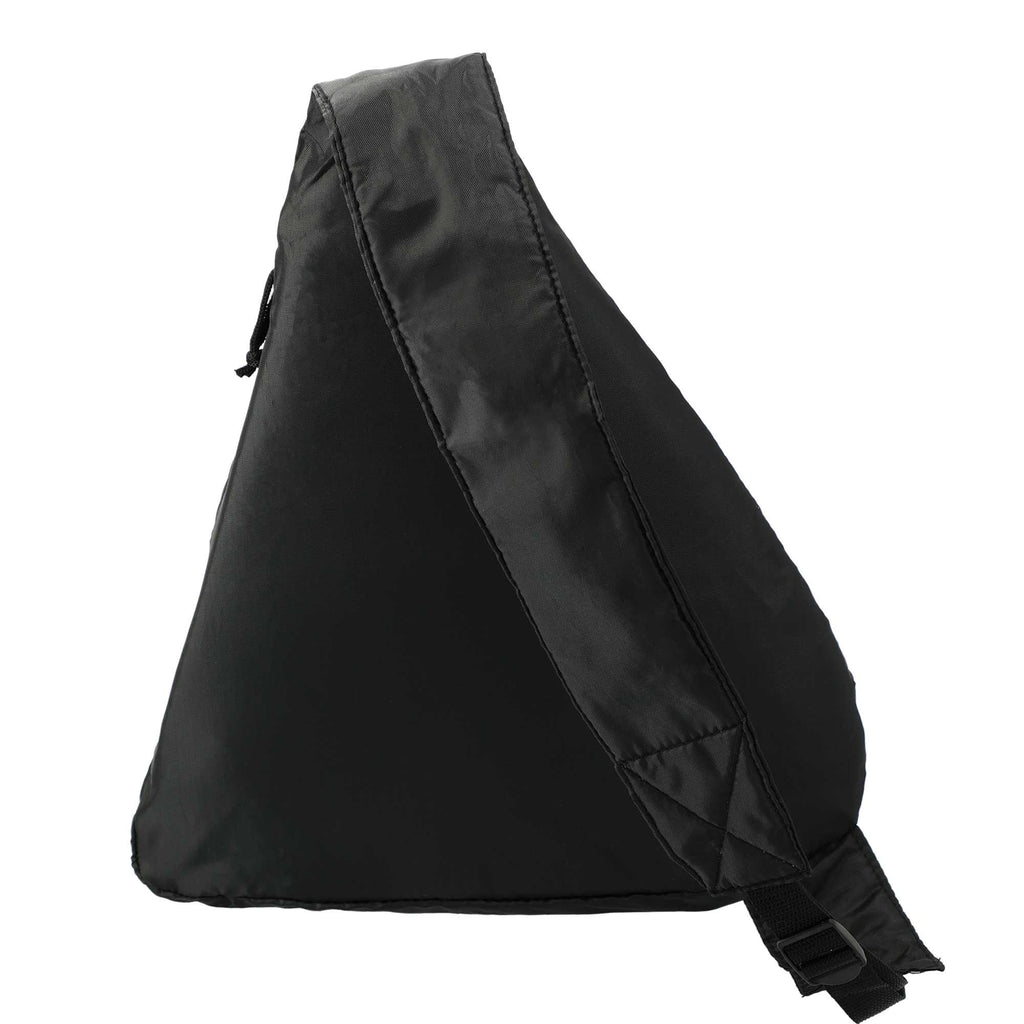 Downtown Sling Backpack in 210D Polyester Full Color - Black - Back
