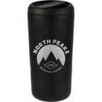 Drake Recycled Tumbler with Twist Lid, 16 oz Laser Engraving - Black - Front