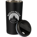 Drake Recycled Tumbler with Twist Lid, 16 oz Laser Engraving - Black - Lid Front