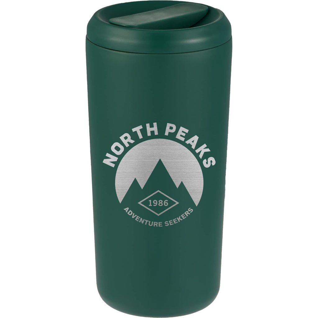 Drake Recycled Tumbler with Twist Lid, 16 oz Laser Engraving - Green - Lid Front