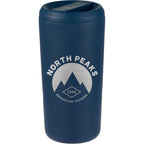 Drake Recycled Tumbler with Twist Lid, 16 oz Laser Engraving - Midnight Blue - Front