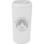 Drake Recycled Tumbler with Twist Lid, 16 oz Laser Engraving - White - Front