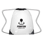Drawstring Backpack in Clear EVA - Clear with Black - Silk Screen