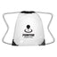 Drawstring Backpack in Clear EVA - Clear with Black - Silk Screen