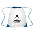 Drawstring Backpack in Clear EVA - Silk Screen