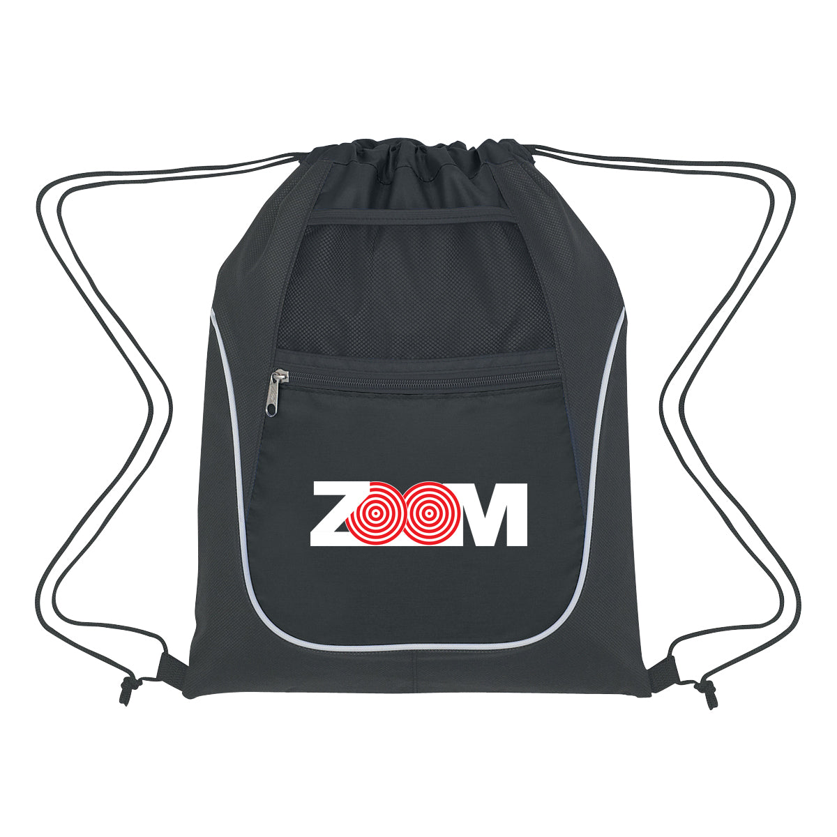 Drawstring Sports Pack with Two Pockets - Colorbrite