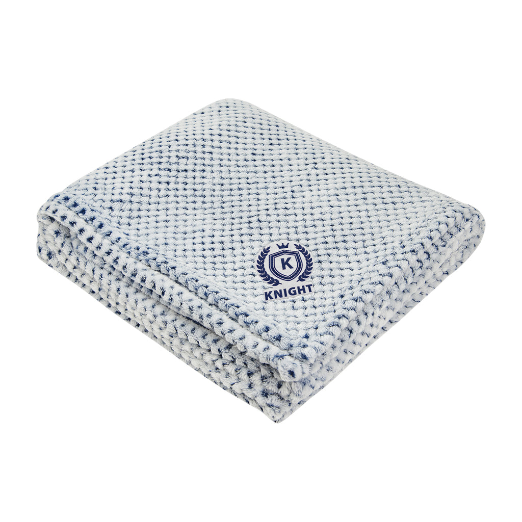 Dream Weaver Plush Blanket in Recycled PET - Navy - Embroidery
