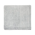 Dream Weaver Plush Blanket in Recycled PET - White with Gray - Front