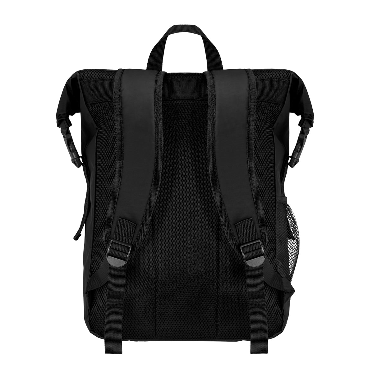 Drift Computer Backpack, Roll-Top - Black - Back