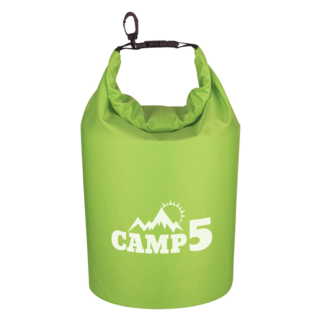 Dry Bag, Waterproof - Lime Green - Silk Screen