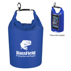 Dry Bag with Window, Waterproof - Clear With Royal - Silk Screen