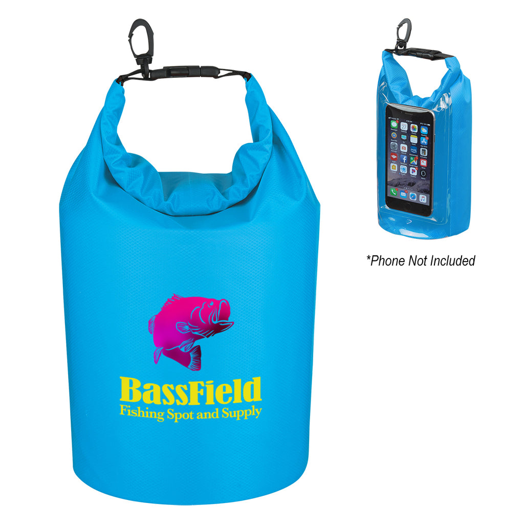Dry Bag with Window, Waterproof - Light Blue - Colorbrite