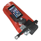 Dry Bag with Window, Waterproof - Red - Angle_Propped