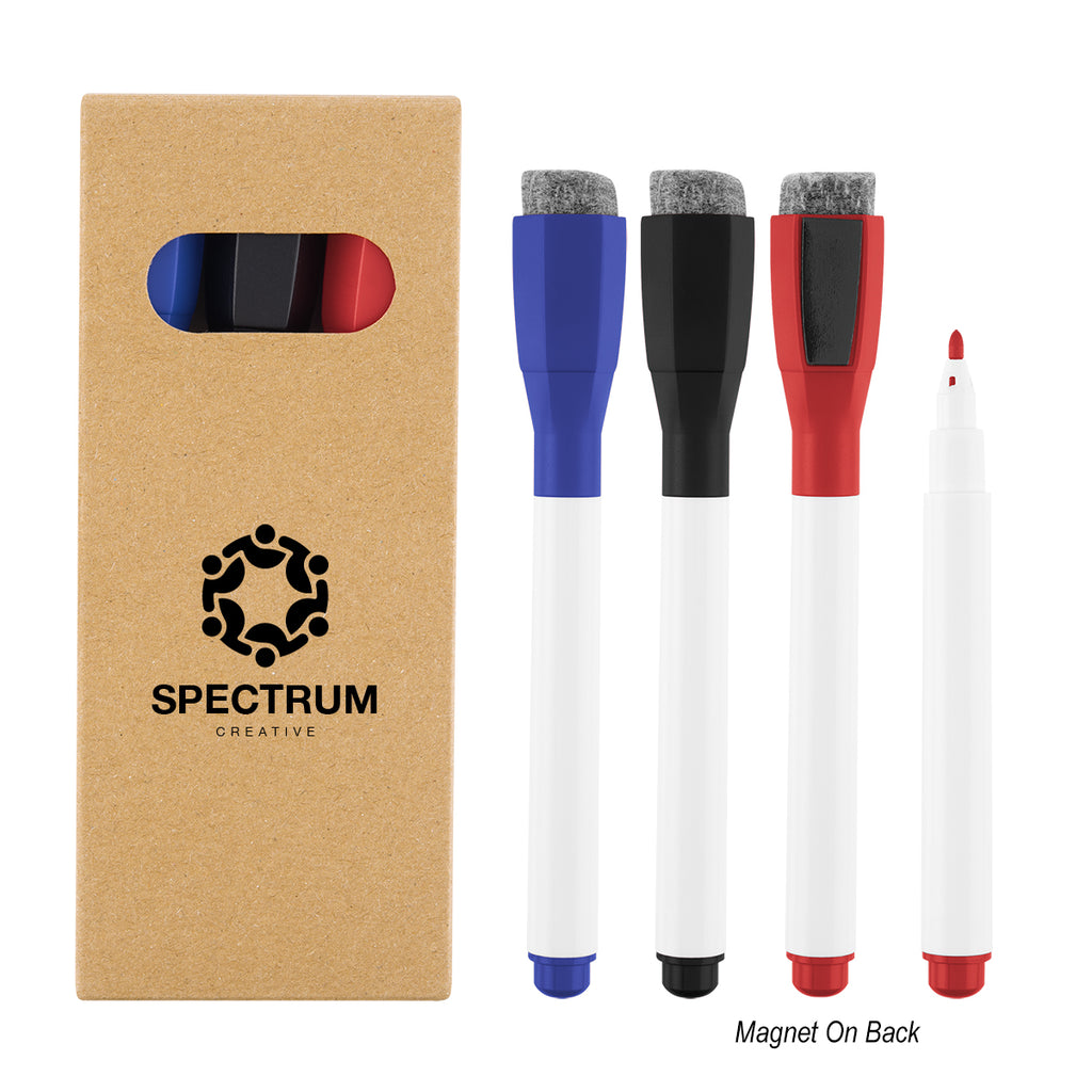 Dry Erase Marker Set, Three Piece - Silk Screen
