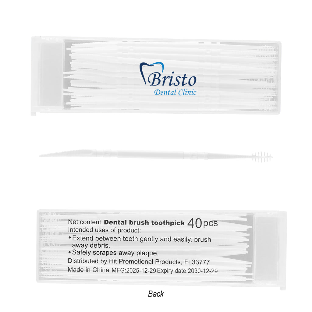 Dual-Action Dental Picks in a Travel Case - Full Color