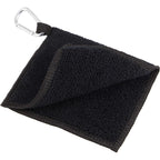 Dual Layer Golf Scrubber Towel with Clip - Black - Detail 3