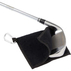 Dual Layer Golf Scrubber Towel with Clip Full Color - Black - Detail 4