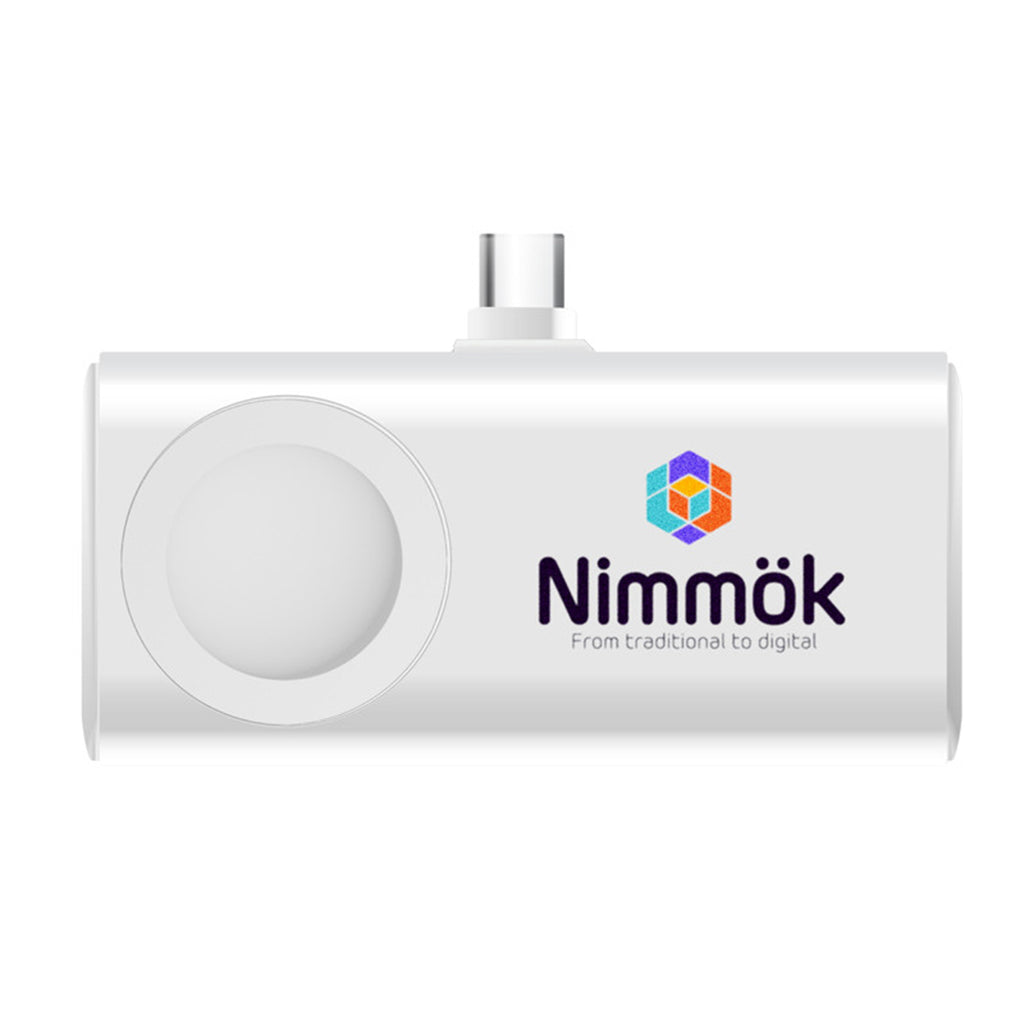 Dual Plug Power Bank with Watch Charger, 5,000 mAh - White - 4CP