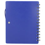 Dual Pocket Spiral Notebook with RPET Pen, 5 x 7 Inches - Purple - Back