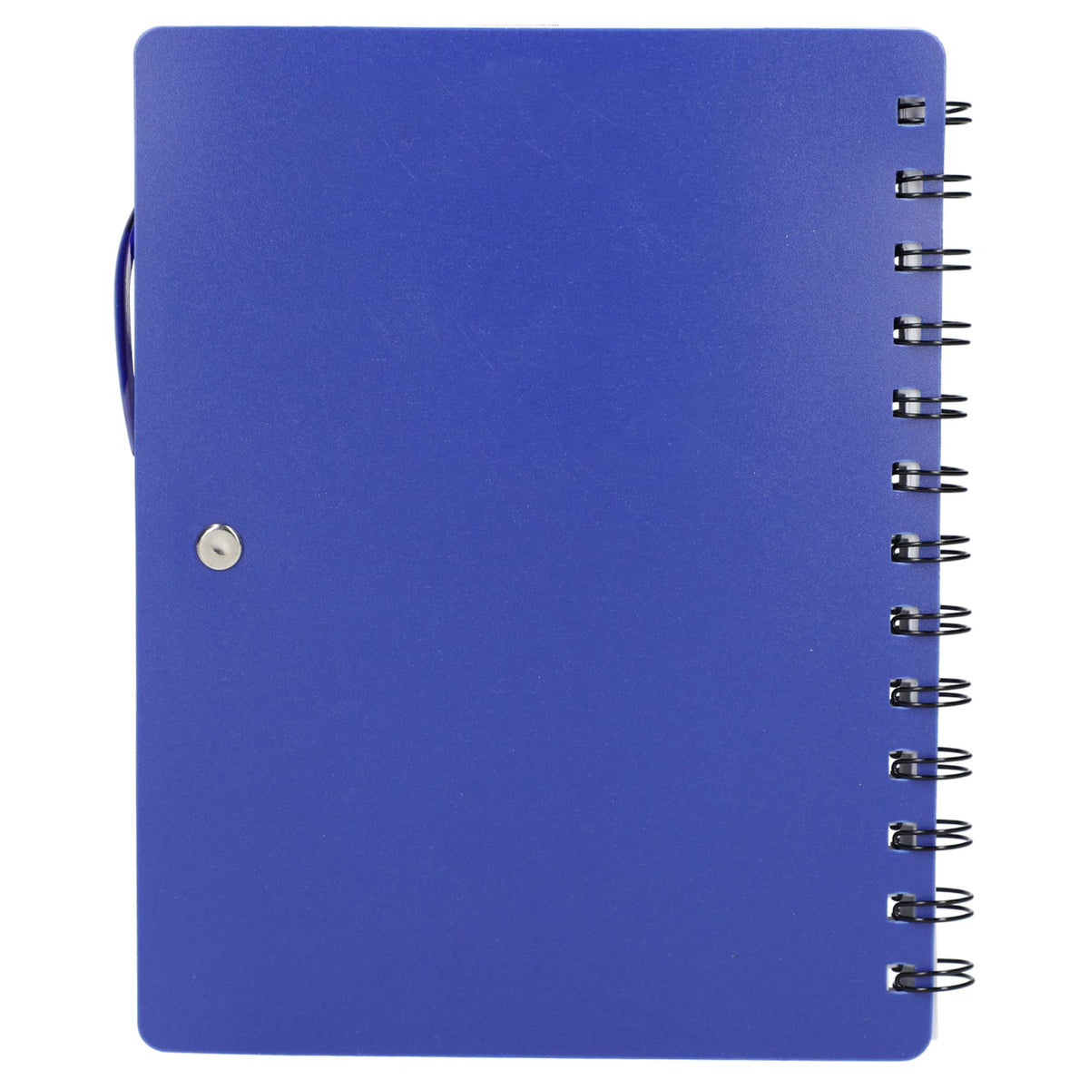 Dual Pocket Spiral Notebook with RPET Pen, 5 x 7 Inches - Purple - Back