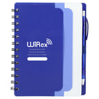 Dual Pocket Spiral Notebook with RPET Pen, 5 x 7 Inches - Purple - Front