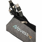 Dual Power Charging Cable Kit with Pouch Transfer - Black - Left Angle