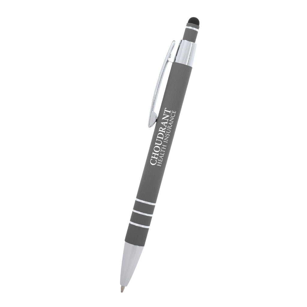 Dublin Pen with Stylus - Gray - Silk Screen
