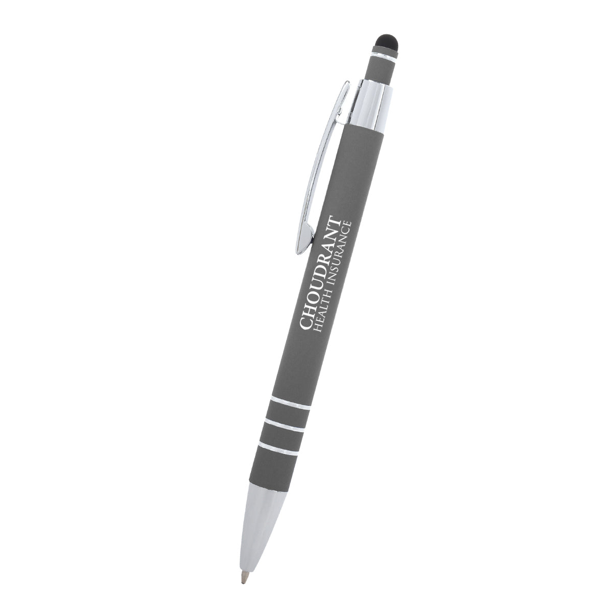 Dublin Pen with Stylus - Gray - Silk Screen
