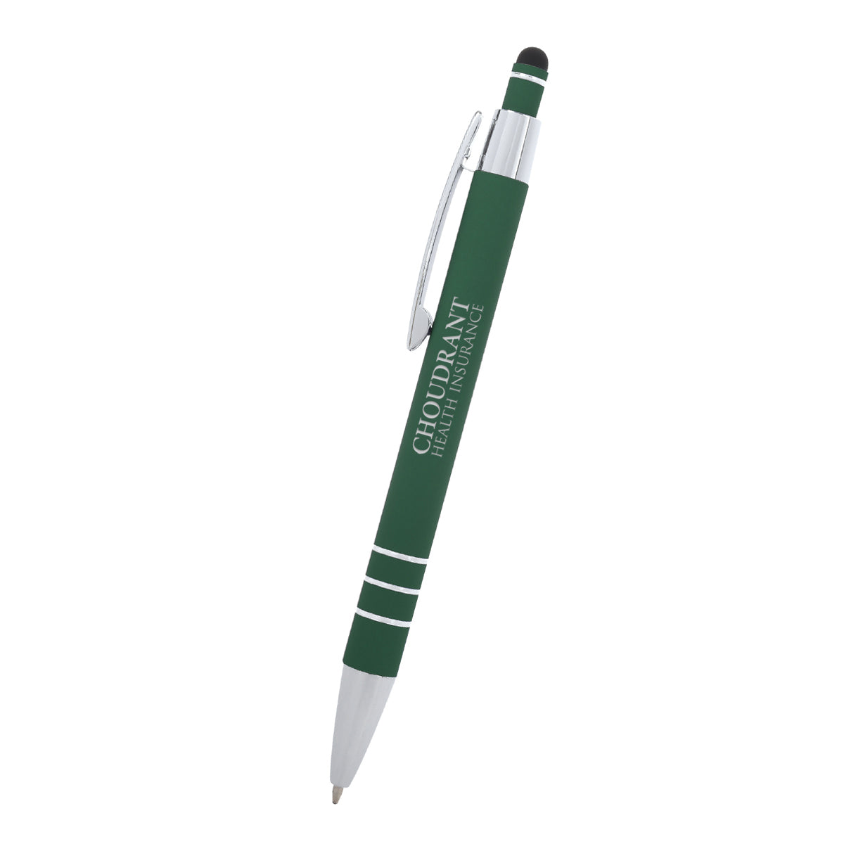 Dublin Pen with Stylus - Green - Laser Engraving