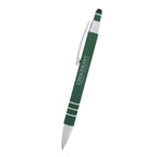 Dublin Pen with Stylus - Green - Laser Engraving