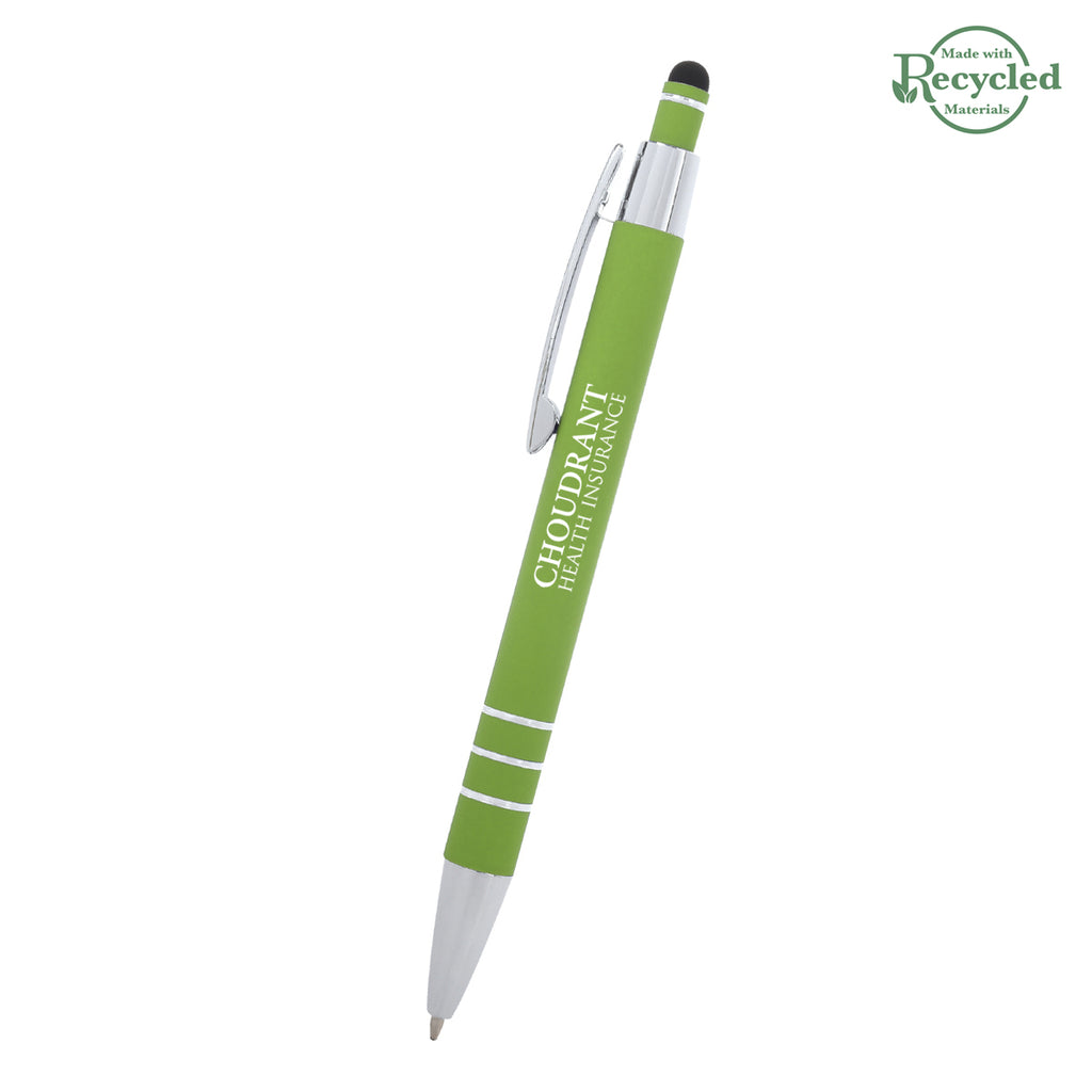Dublin Pen with Stylus - Green - Silk Screen